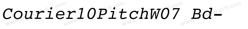 Courier10PitchW07 Bd字体转换